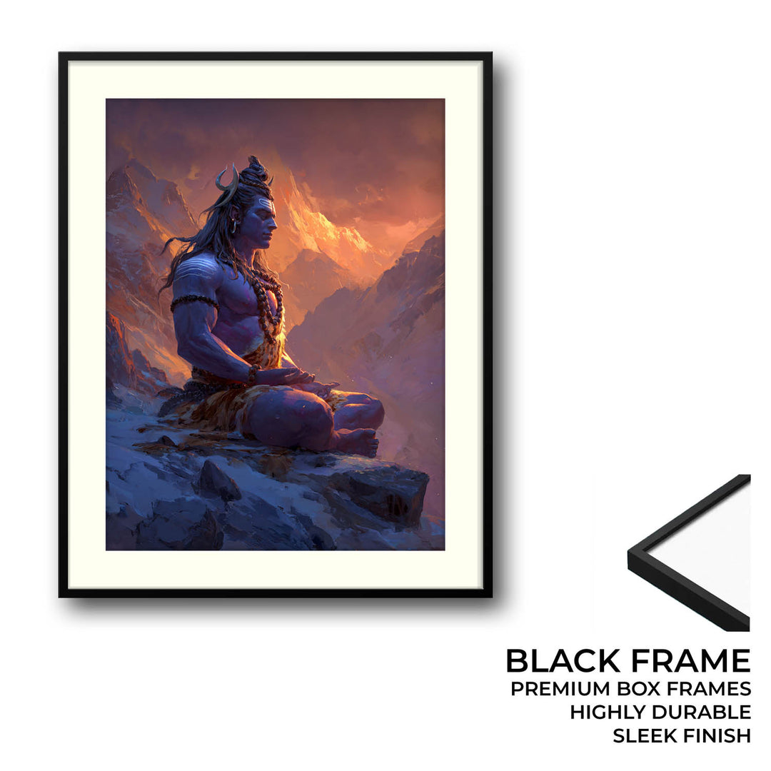 Lord Shiva Meditation Painting – Mahadev Wall Art