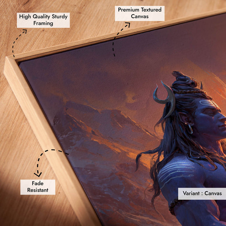 Lord Shiva Meditation Painting – Mahadev Wall Art