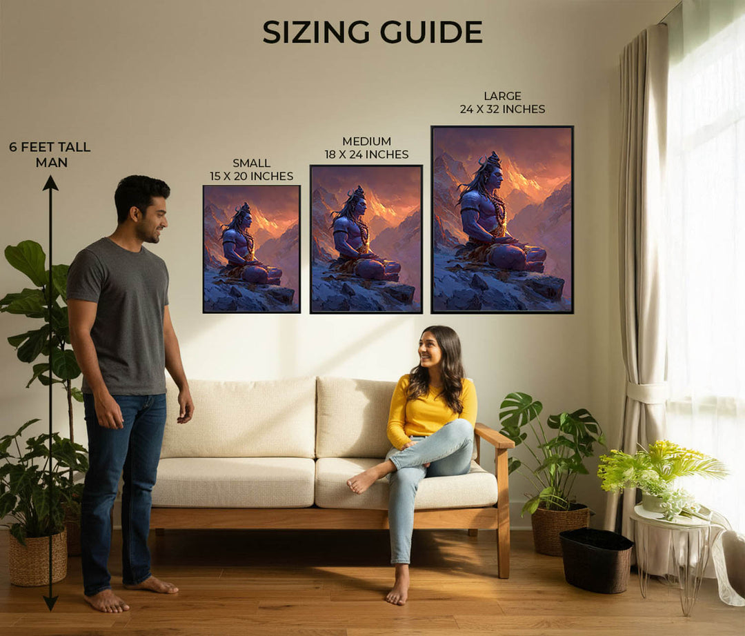 Lord Shiva Meditation Painting – Mahadev Wall Art