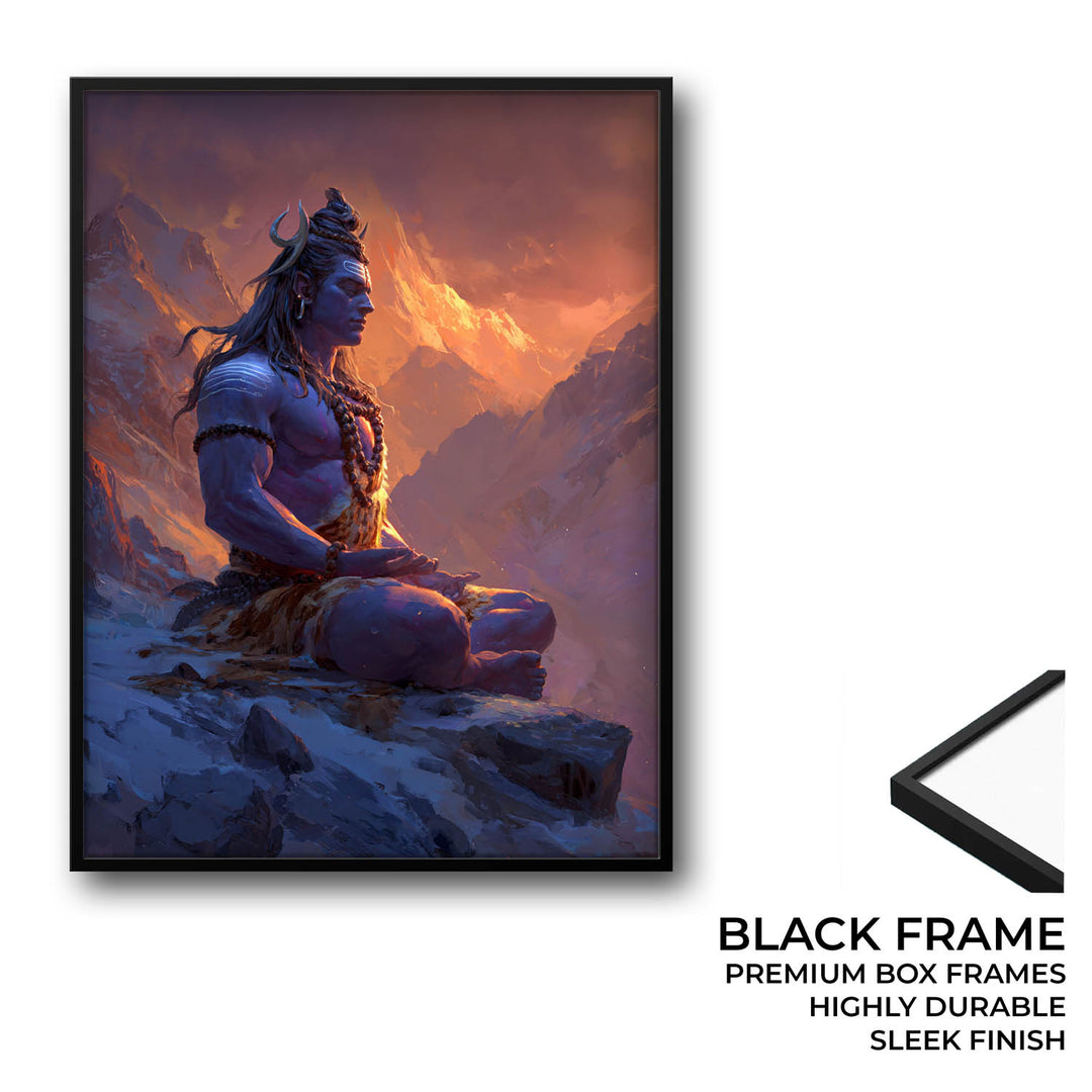 Lord Shiva Meditation Painting – Mahadev Wall Art