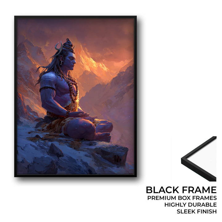 Lord Shiva Meditation Painting – Mahadev Wall Art