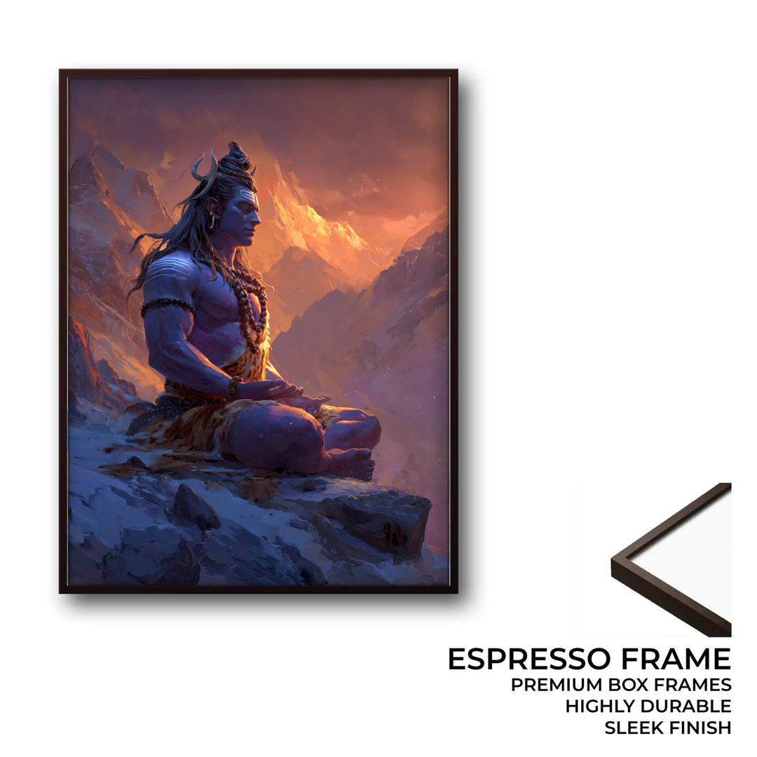 Lord Shiva Meditation Painting – Mahadev Wall Art