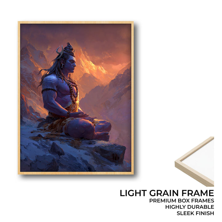 Lord Shiva Meditation Painting – Mahadev Wall Art
