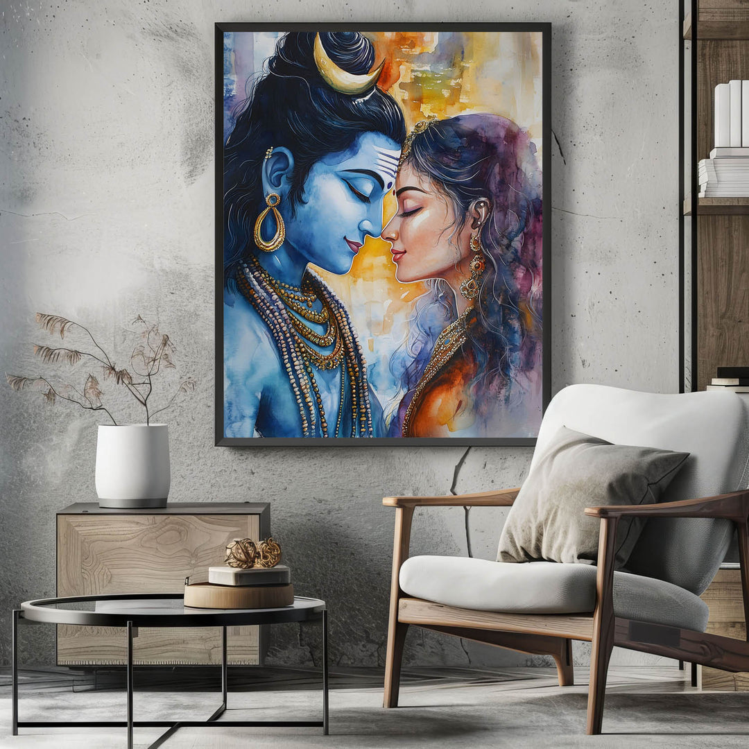 lord-shiva-and-goddess-parvati-vastu-painting