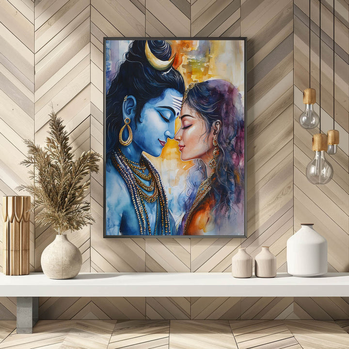 lord-shiva-and-goddess-parvati-vastu-painting