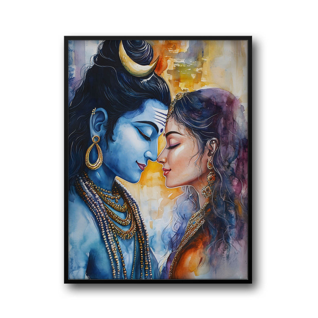 Lord Shiva and Goddess Parvati - Vastu Painting