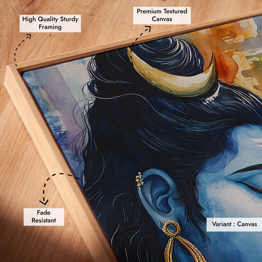 Lord Shiva and Goddess Parvati - Vastu Painting