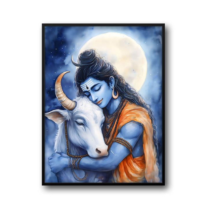 Lord Shiva with Nandi - Vastu Painting