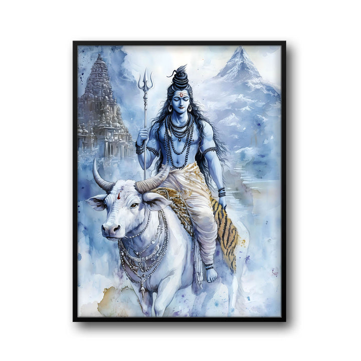 Lord Shiv on Nandi - Vastu Painting