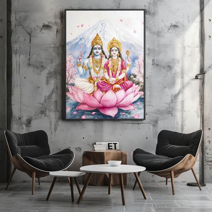 lord-vishnu-and-goddess-laxmi-vastu-painting
