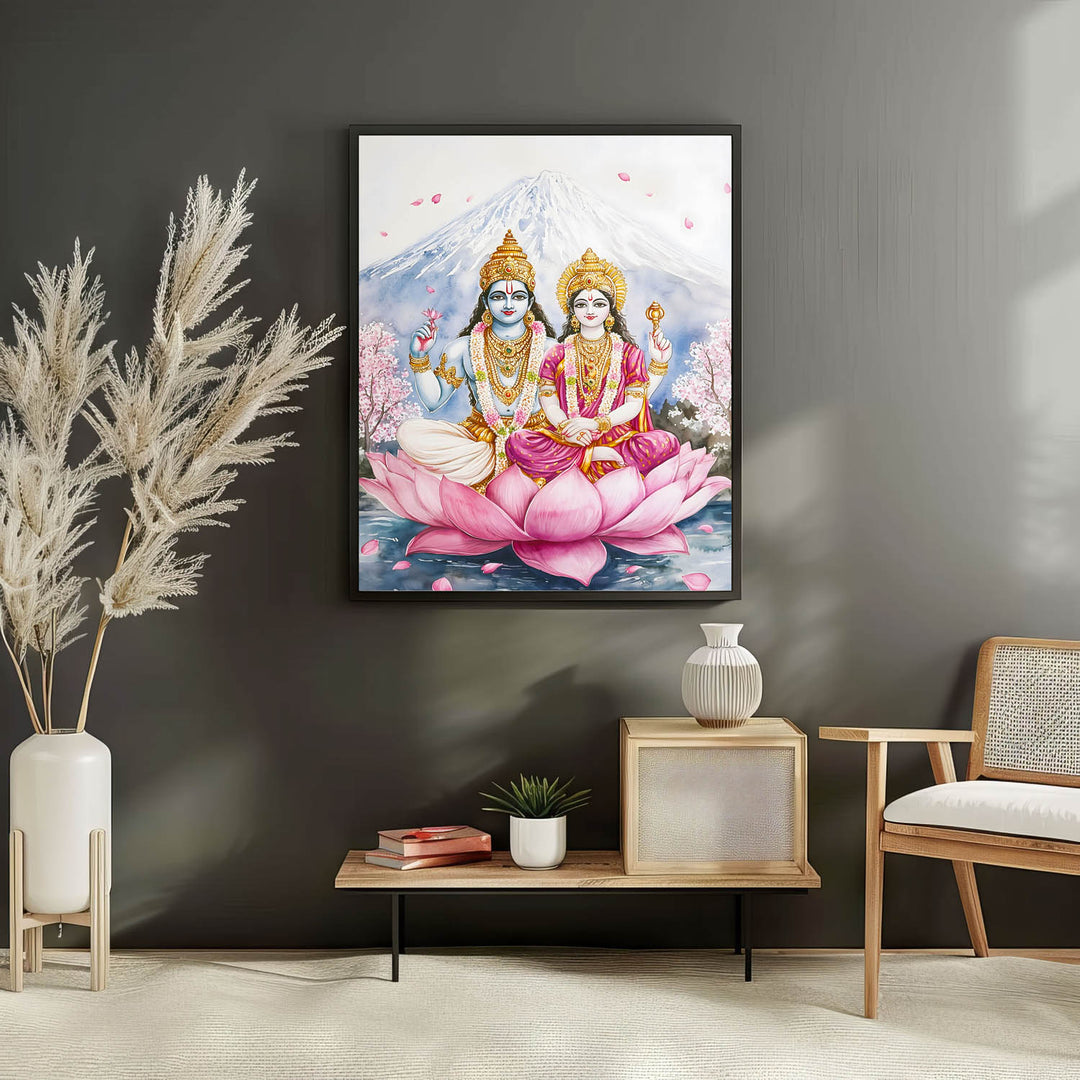 lord-vishnu-and-goddess-laxmi-vastu-painting