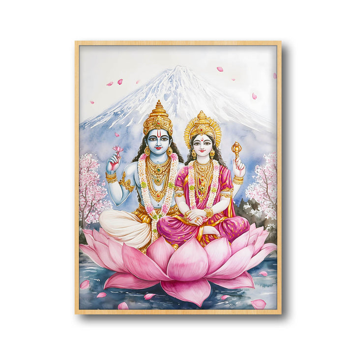 lord-vishnu-and-goddess-laxmi-vastu-painting