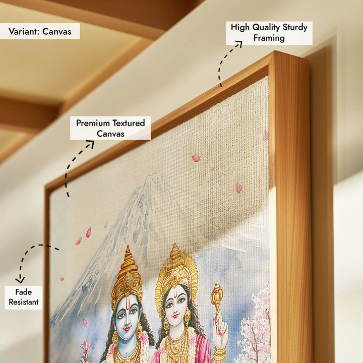 Lord Vishnu and Goddess Laxmi  - Vastu Painting