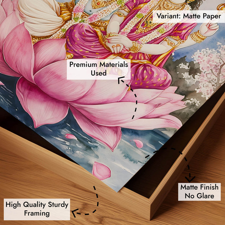 Lord Vishnu and Goddess Laxmi  - Vastu Painting
