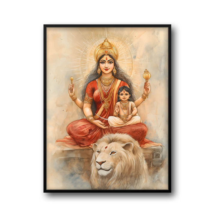 Maa Durga - Vastu Painting