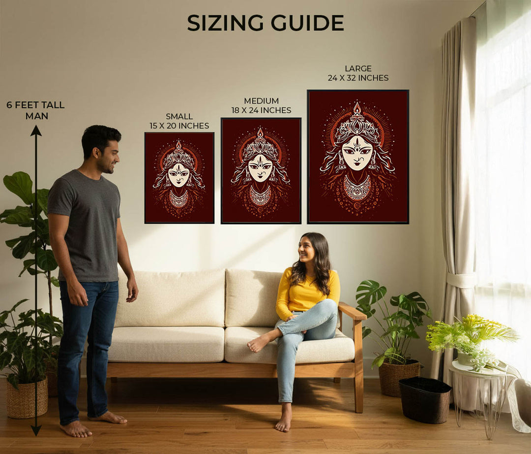 Maa Durga Painting – Divine Shakti Wall Art