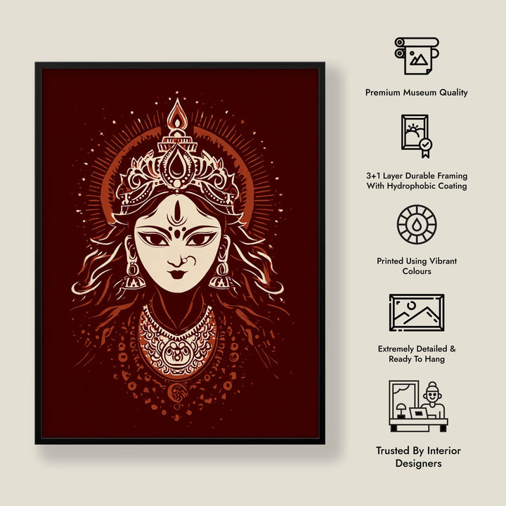Maa Durga Painting – Divine Shakti Wall Art