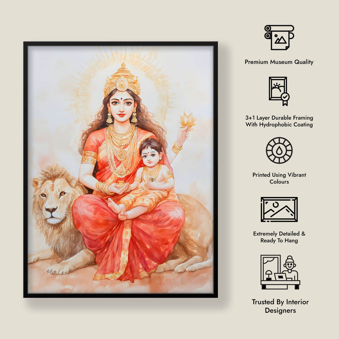 maa-durga-on-lion-vastu-painting