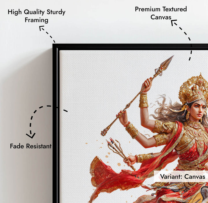 Maa Durga on Tiger - Vastu Painting