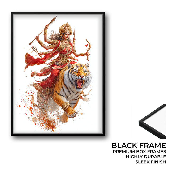 Maa Durga on Tiger - Vastu Painting