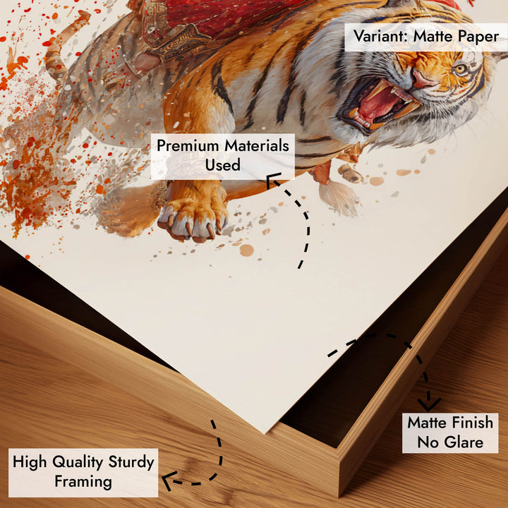 Maa Durga on Tiger - Vastu Painting