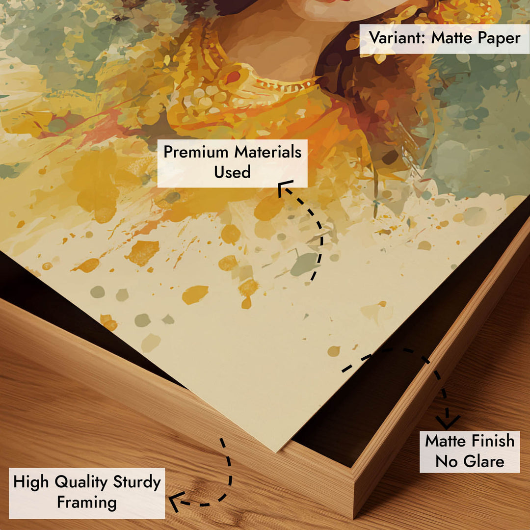 Maa Laxmi Painting – Golden Goddess Wall Art