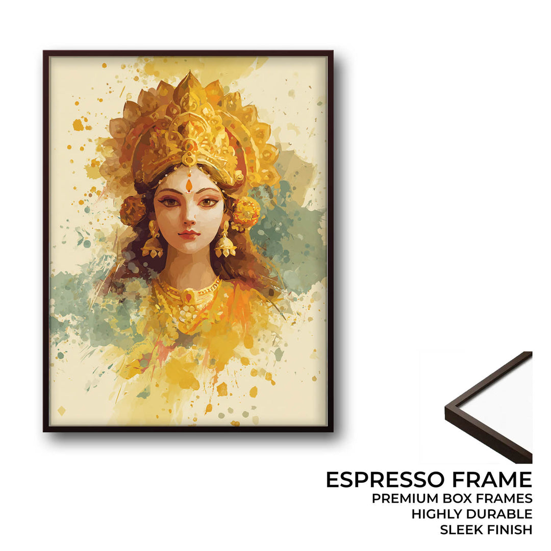 Maa Laxmi Painting – Golden Goddess Wall Art