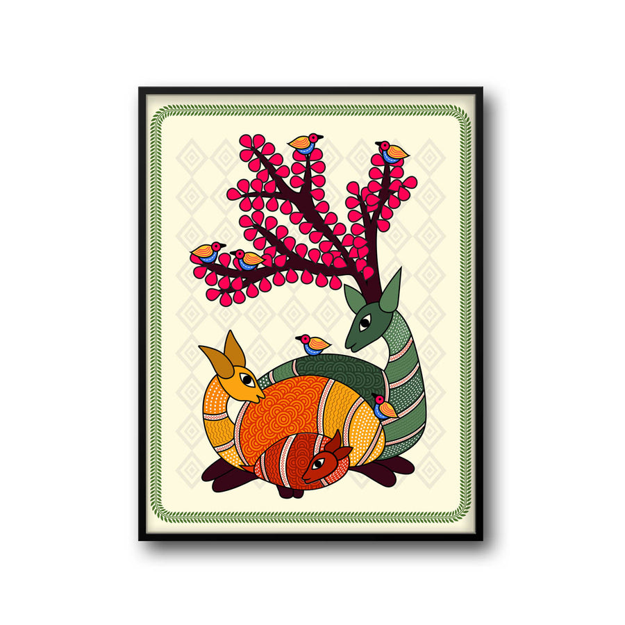 majestic-deer-madhubani-art