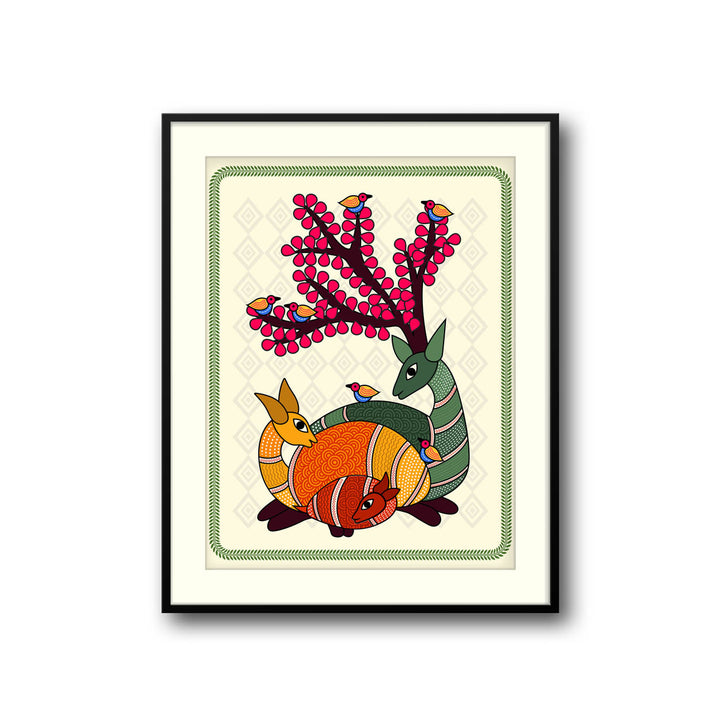 majestic-deer-madhubani-art