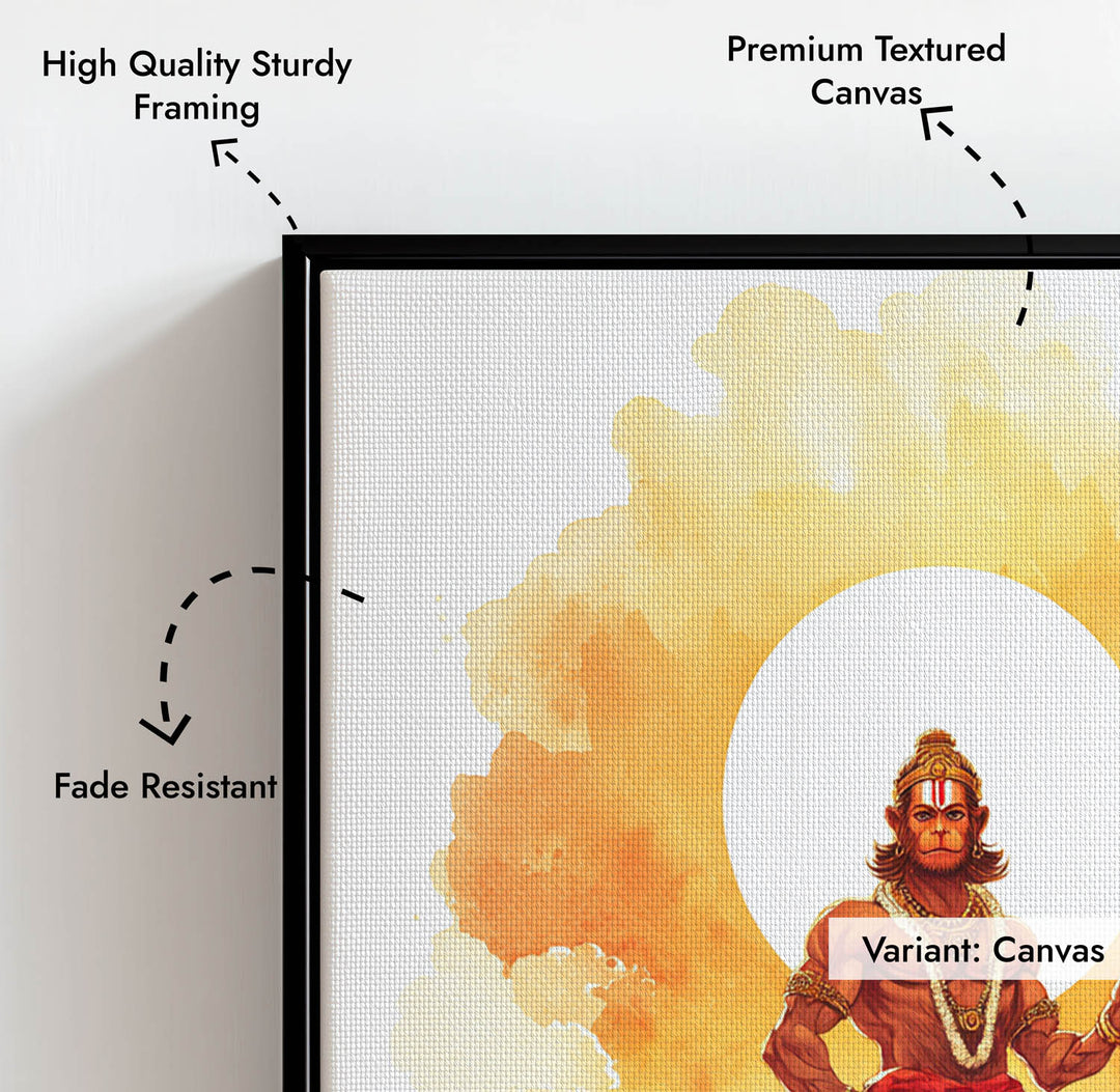 Majestic Hanuman Painting – Bajrangbali Wall Art
