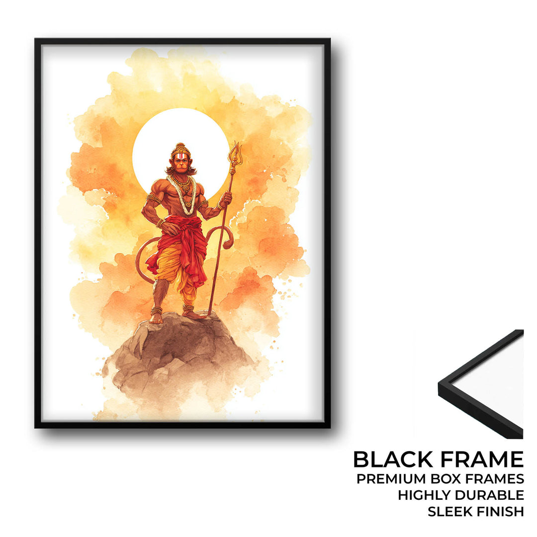 Majestic Hanuman Painting – Bajrangbali Wall Art