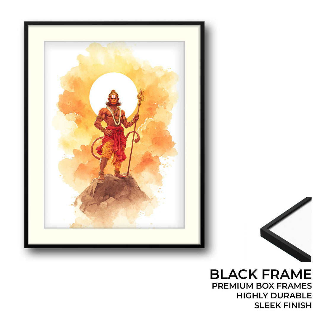 Majestic Hanuman Painting – Bajrangbali Wall Art