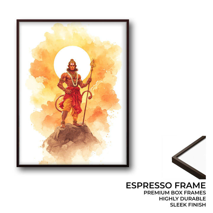 Majestic Hanuman Painting – Bajrangbali Wall Art