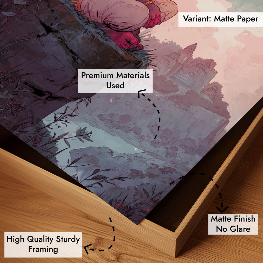 Meditative Hanuman Painting – Bajrangbali Wall Art