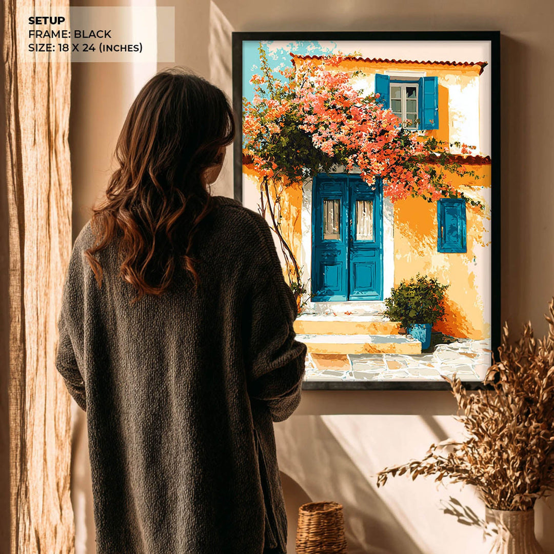 Coastal House with Blue Doors