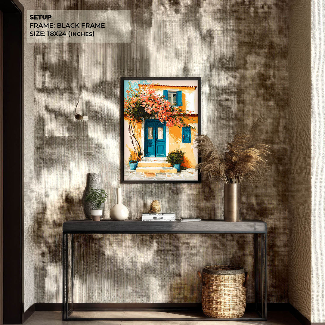 Coastal House with Blue Doors