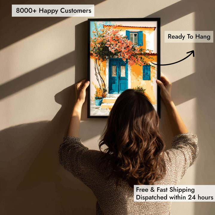 Coastal House with Blue Doors