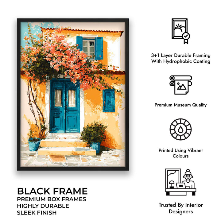 Coastal House with Blue Doors