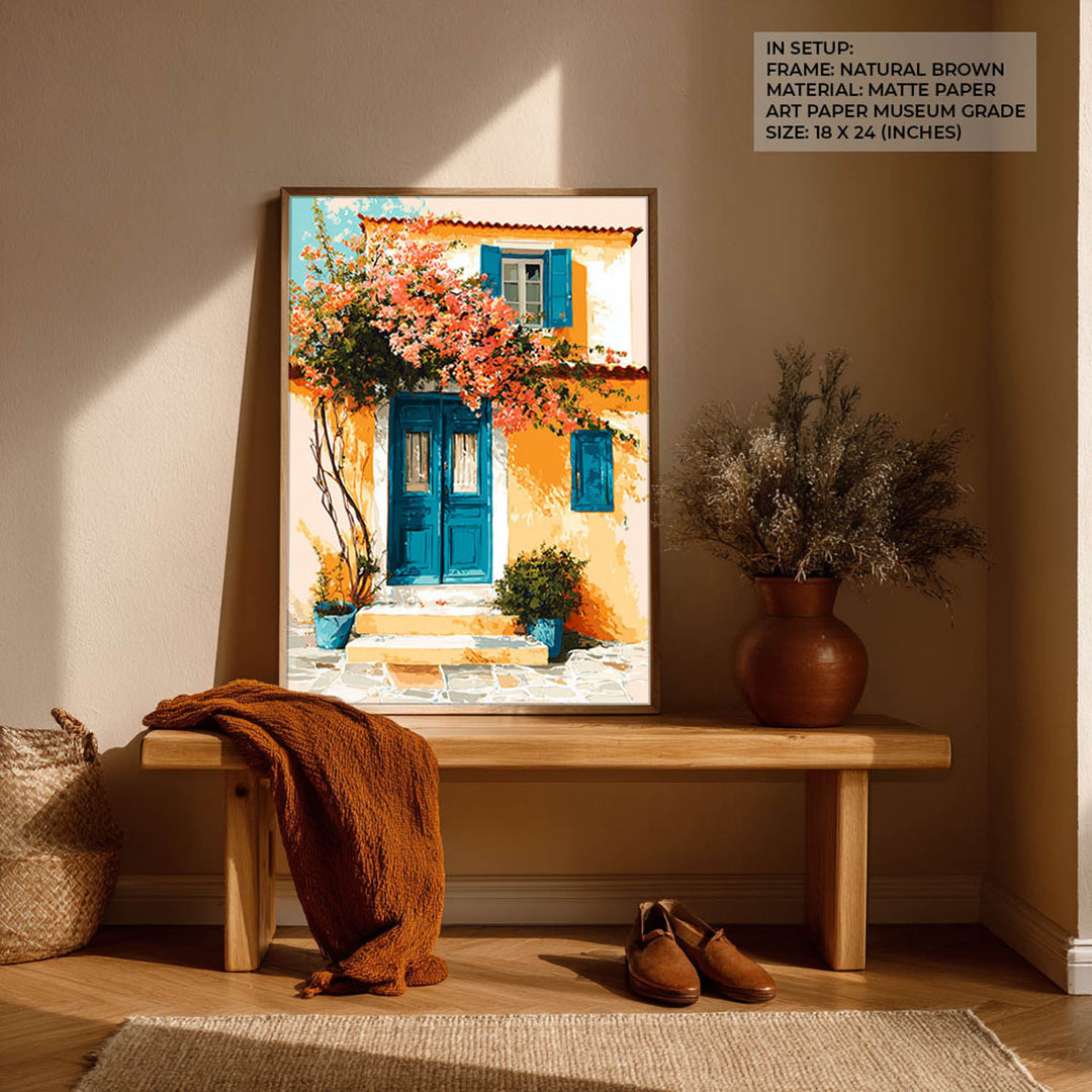 Coastal House with Blue Doors