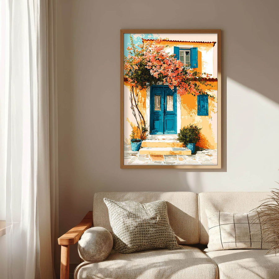 Coastal House with Blue Doors