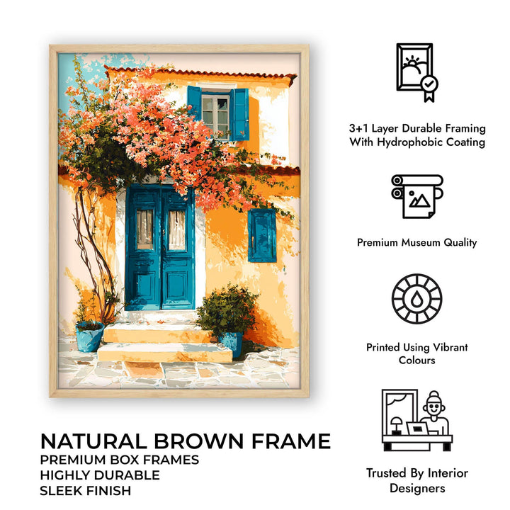 Coastal House with Blue Doors