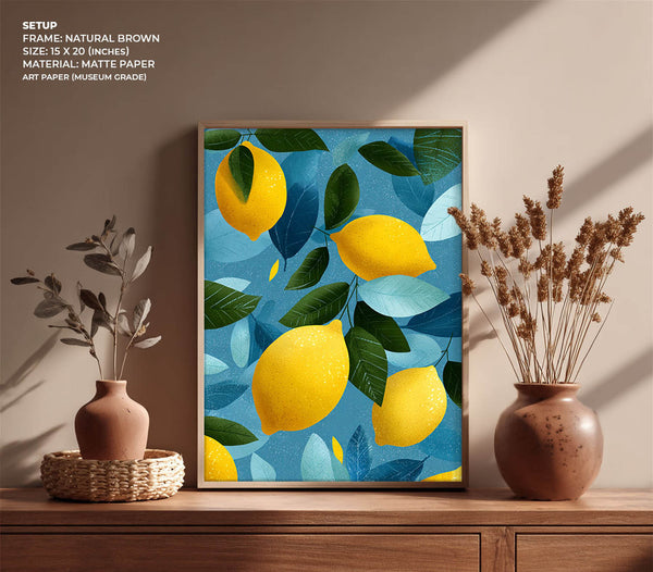 Lemon Tree Mediterranean kitchen wall art print