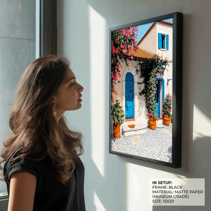 Mediterranean Blue Door House