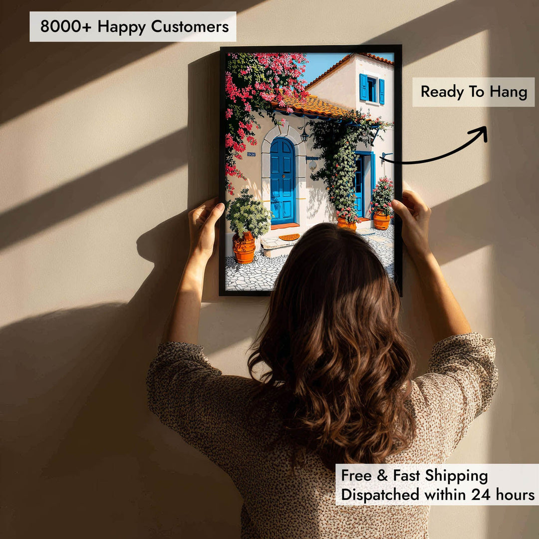 Mediterranean Blue Door House