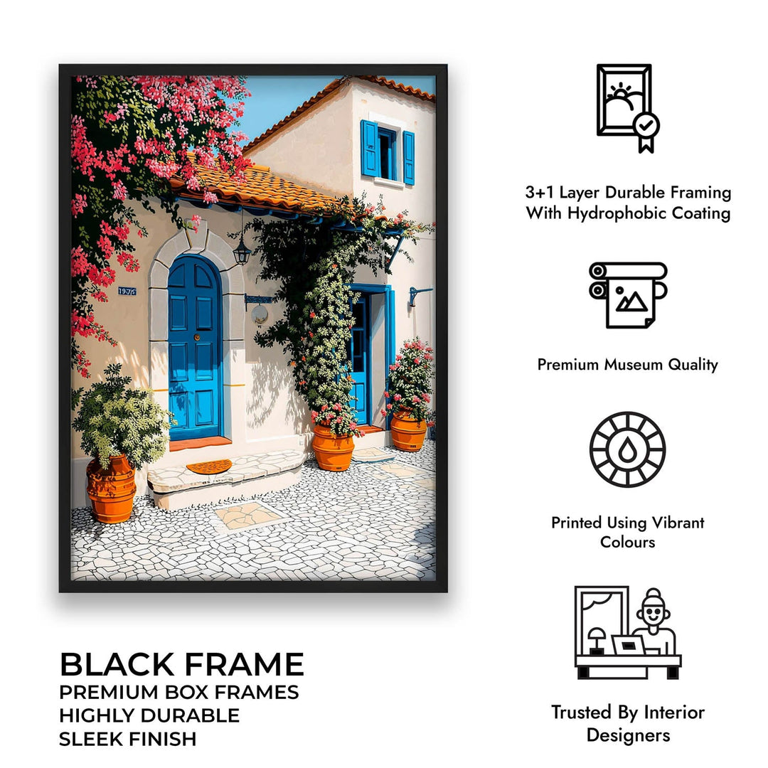 Mediterranean Blue Door House