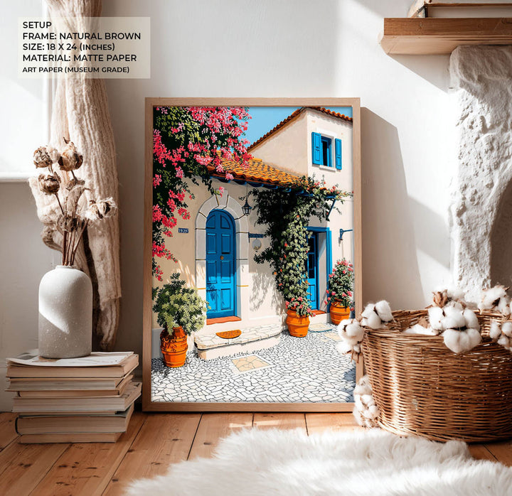 Mediterranean Blue Door House