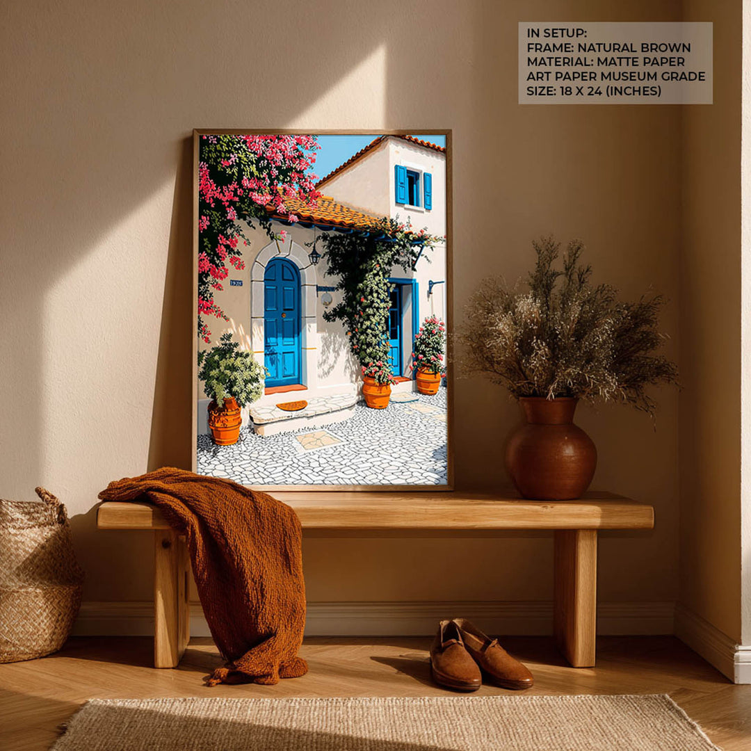 Mediterranean Blue Door House