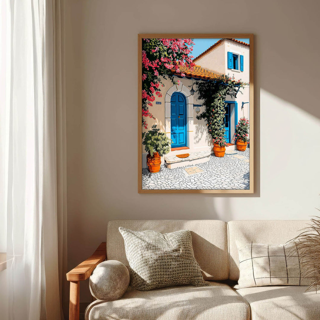 Mediterranean Blue Door House