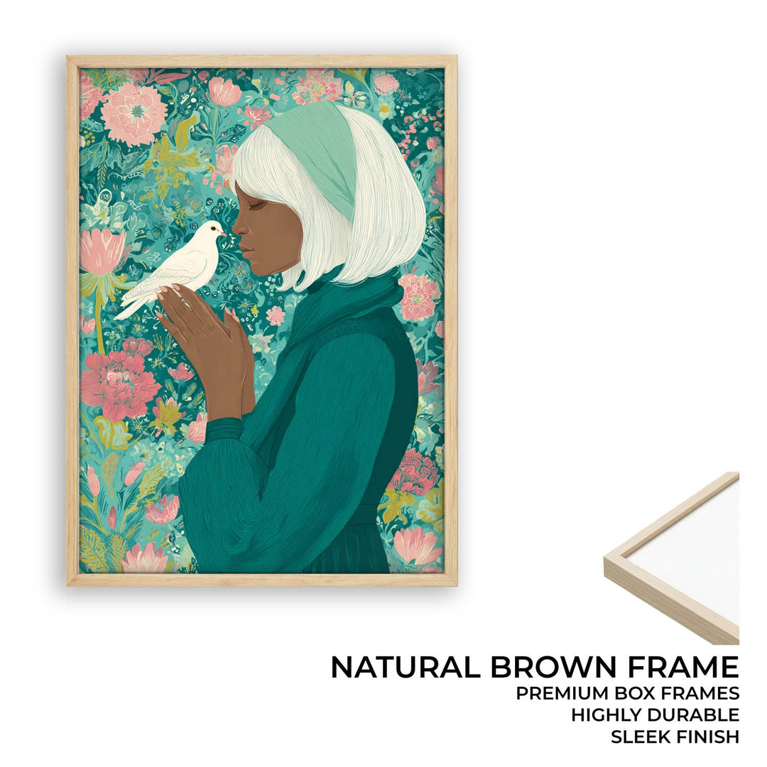 Woman with White Bird