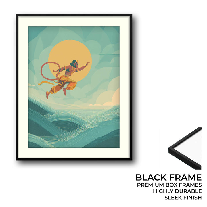 Mighty Hanuman Painting – Ocean Crossing Wall Art